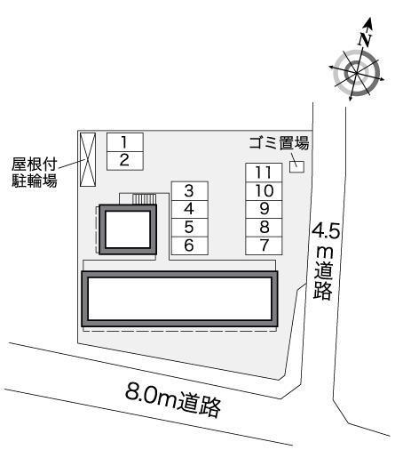 第６ひかりハイツ(27571)の駐車配置図