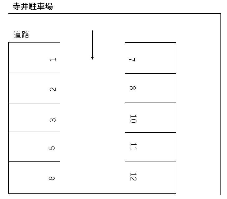 寺井駐車場の駐車配置図