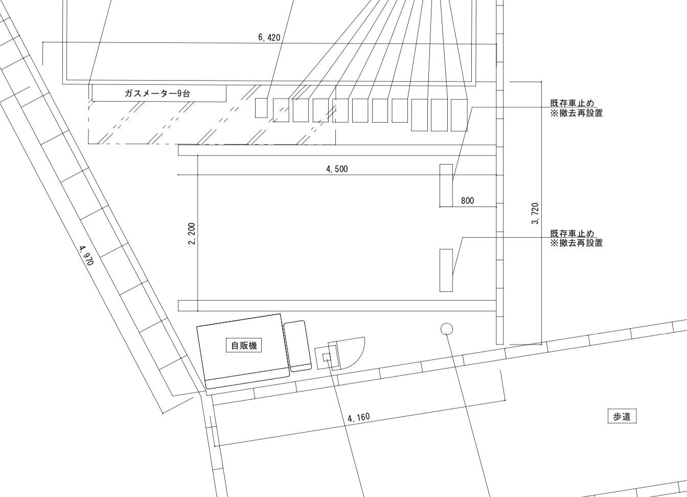 TAKT-SPACE 墨田立花第2の駐車配置図