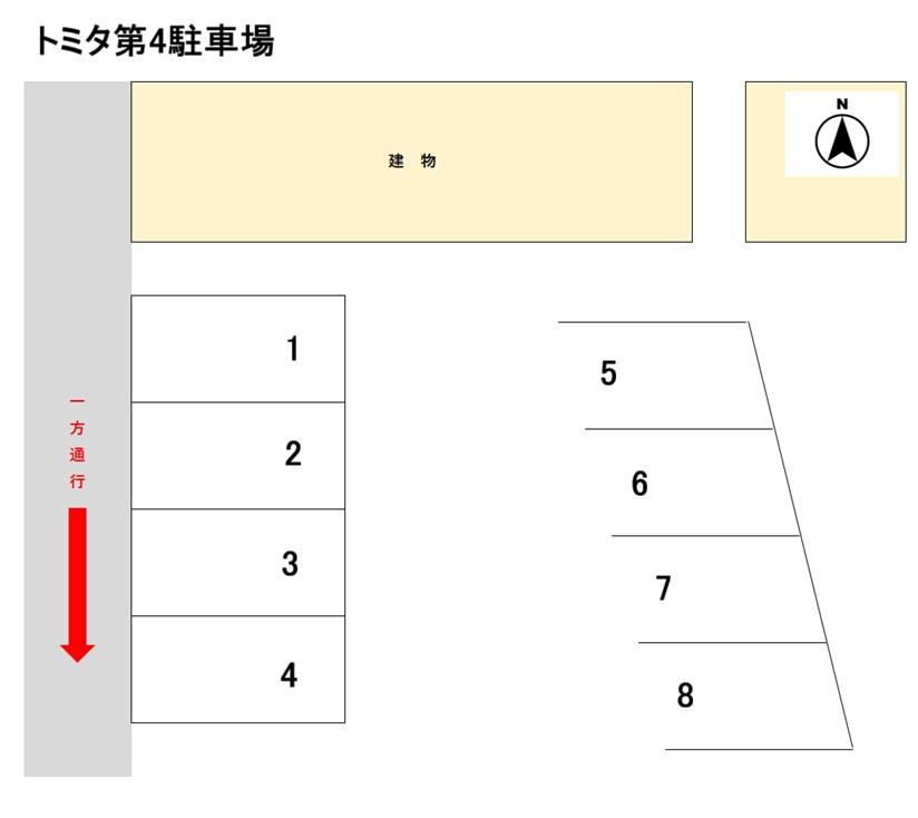 トミタ第4駐車場の駐車配置図