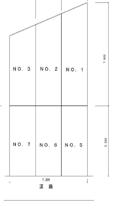 三木モータープールの駐車配置図