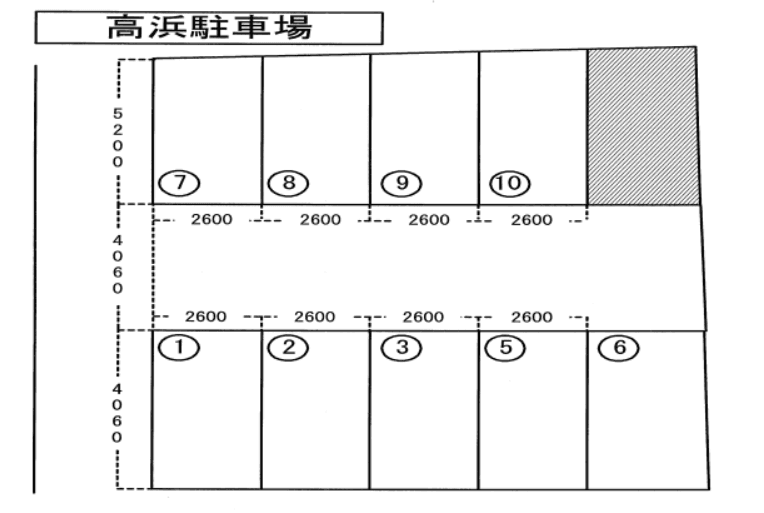 高浜駐車場の駐車配置図