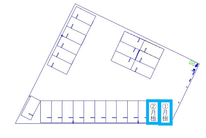 本宿駅前の駐車配置図