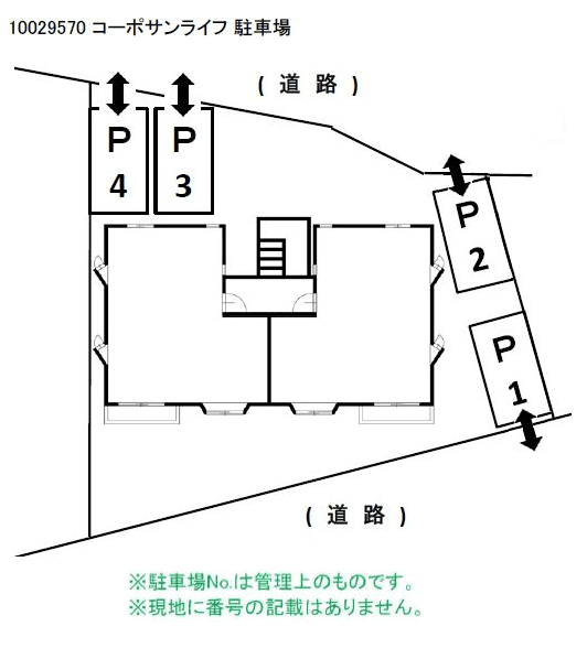 コーポサンライフ駐車場の駐車配置図