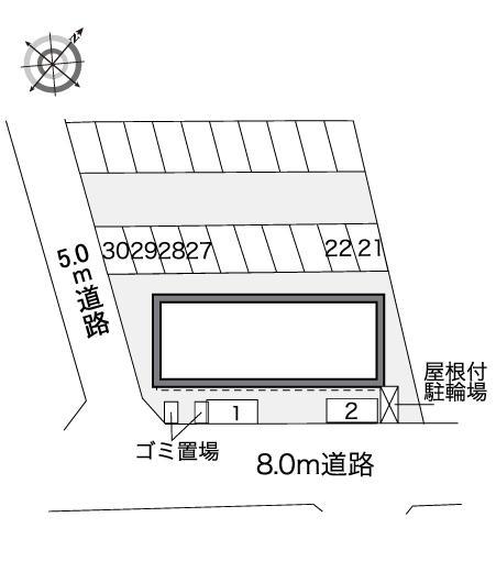 グリーントロア(40014)　敷地外駐車場の駐車配置図
