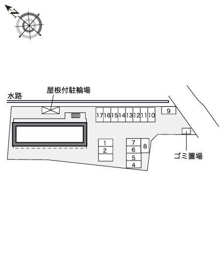 中宗岡ドゥーエ(41240)の駐車配置図