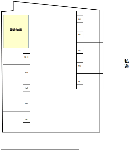 中央1条5丁目の駐車配置図