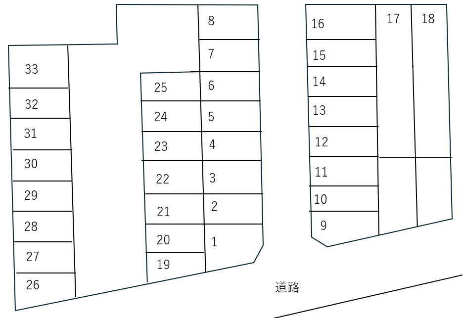 下野町127-1駐車場の駐車配置図