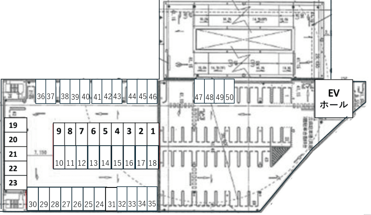 DO PARK 厚別中央1条6丁目の駐車配置図