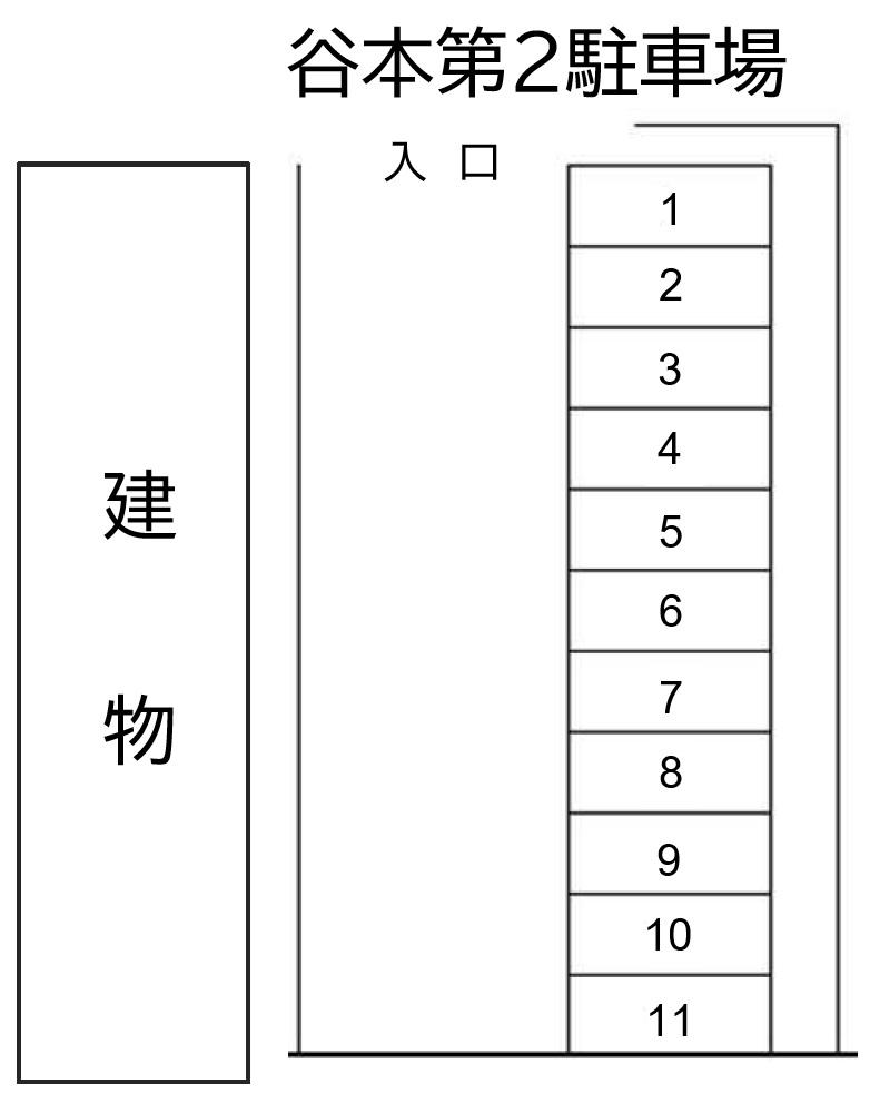 谷本第2駐車場の駐車配置図