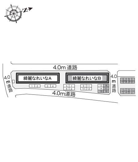 綺麗なれいなＢ(22440)の駐車配置図