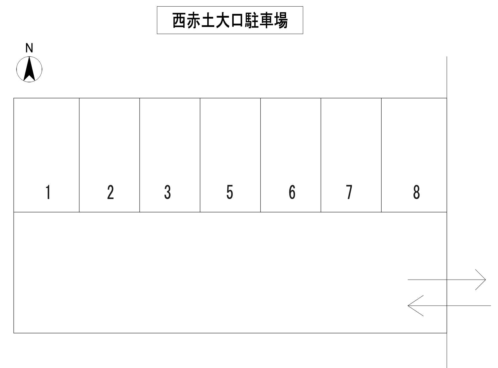 西赤土大口駐車場の駐車配置図
