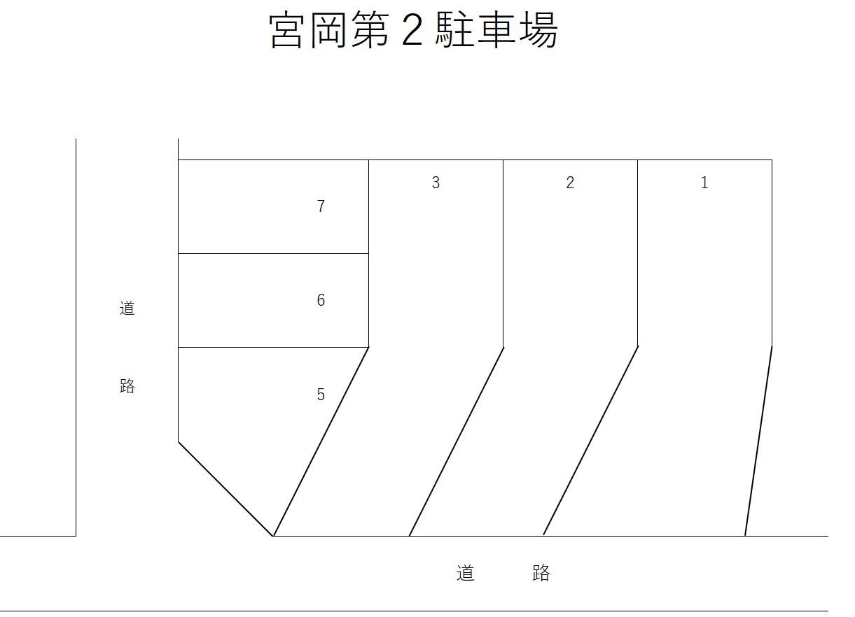 宮岡第２駐車場の駐車配置図