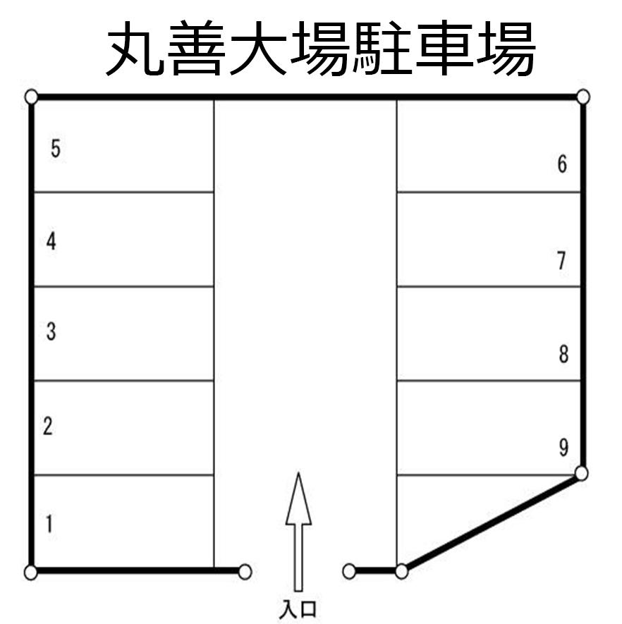 丸善大場駐車場の駐車配置図
