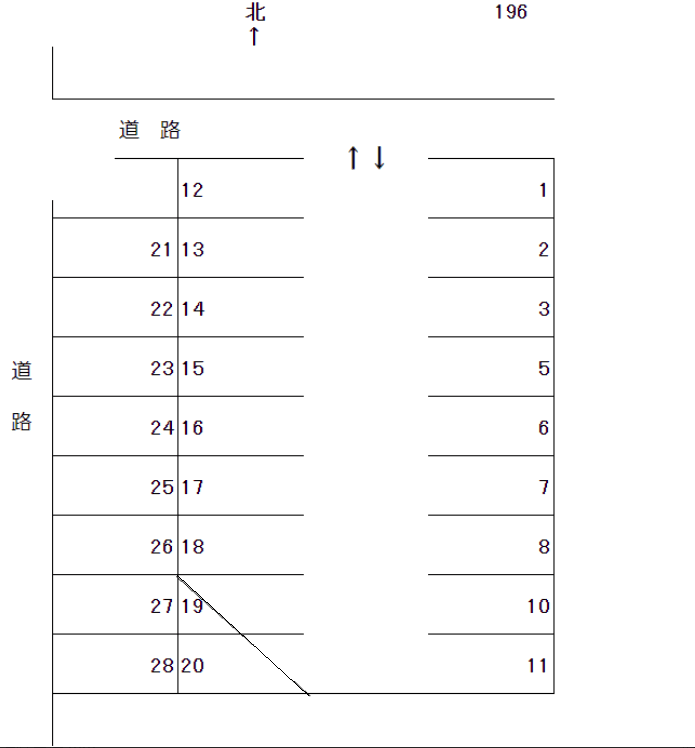 岩倉－196の駐車配置図