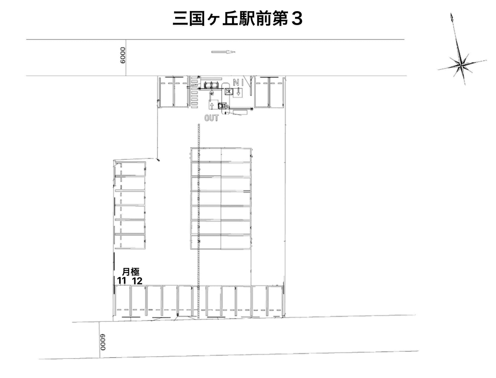 三国ヶ丘駅前第３の駐車配置図