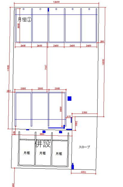 金剛駅前の駐車配置図
