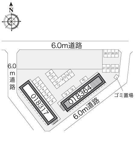 鹿嶋宮中Ｂ(18364)の駐車配置図