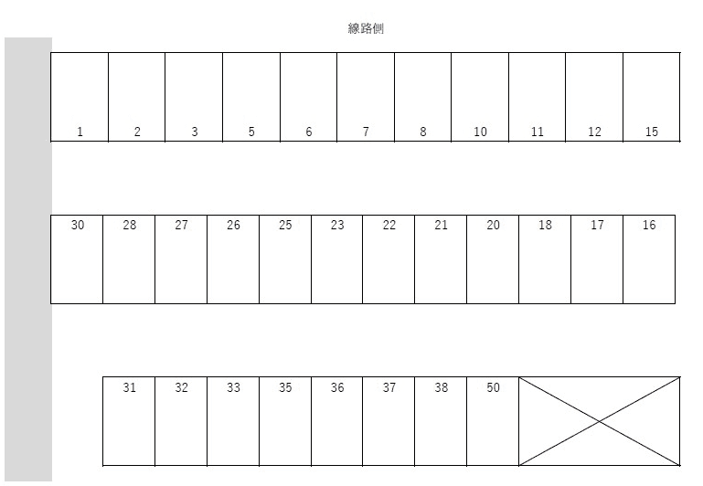 大和町2丁目I駐車場（サンフィット大和町）の駐車配置図