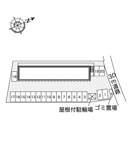 オアシス中田(41016)の駐車配置図
