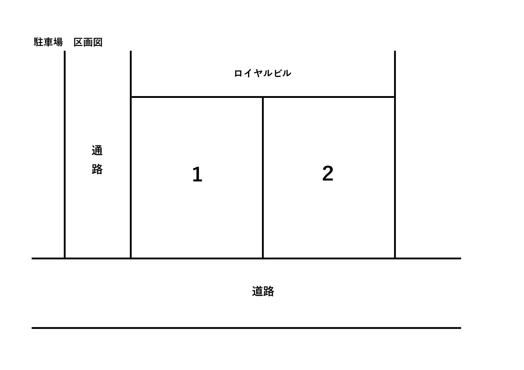 西堀前通９番町駐車場の駐車配置図