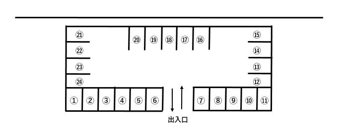 伊祖駐車場の駐車配置図
