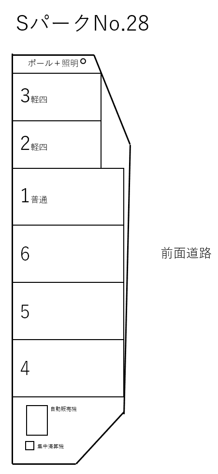 SパークNo.28B（有田二丁目）の駐車配置図