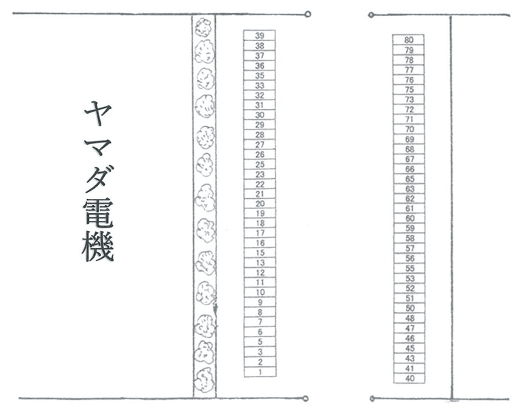 久里浜7丁目駐車場の駐車配置図