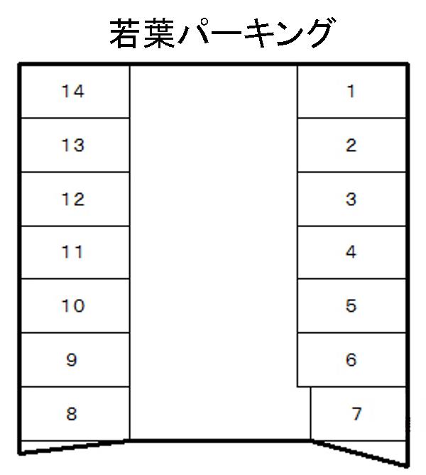 若葉パーキングの駐車配置図