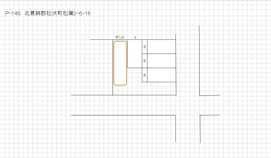 P-148駐車場（松葉）の駐車配置図