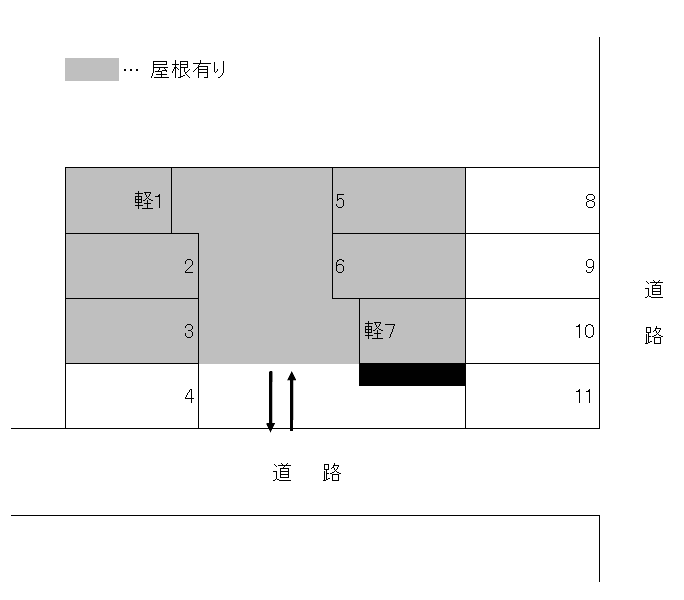 九品寺4丁目パーキングの駐車配置図
