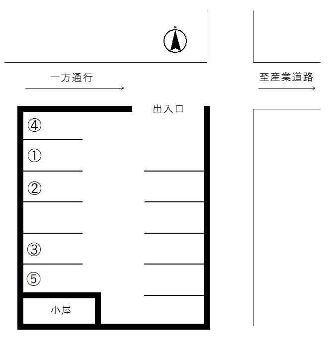 越田駐車場の駐車配置図