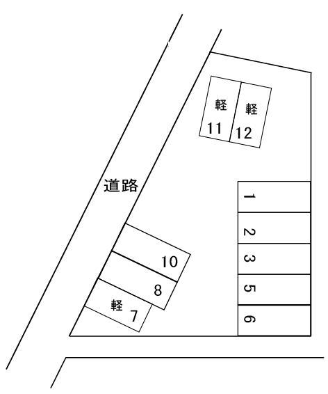三坂町　友田様月極駐車場の駐車配置図