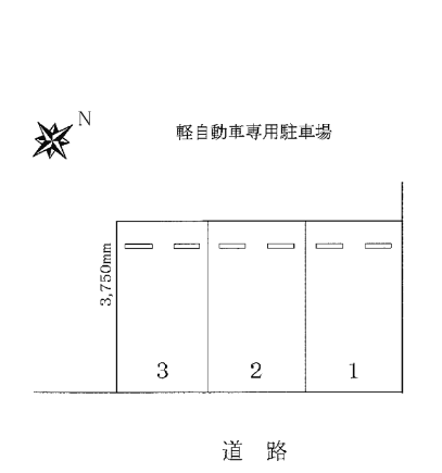 田上駐車場の駐車配置図
