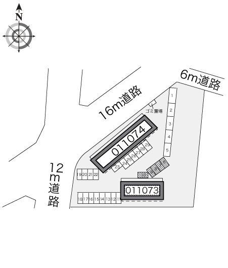 サナロＡ(11073)の駐車配置図
