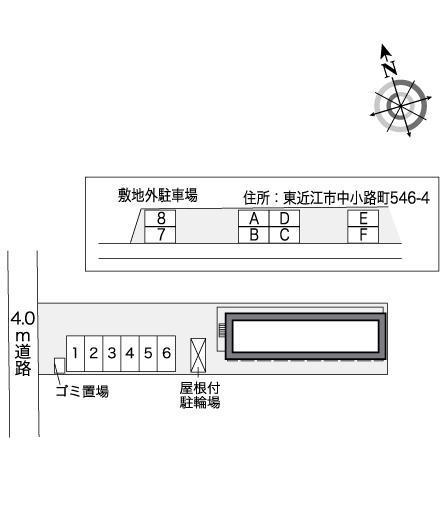 東近江(25492)の駐車配置図