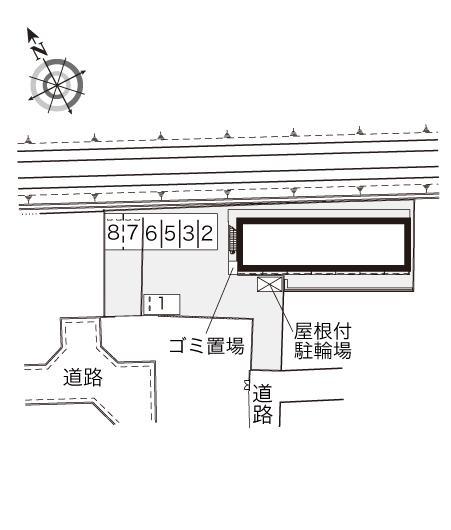 アドバンテージ明石(41044)の駐車配置図