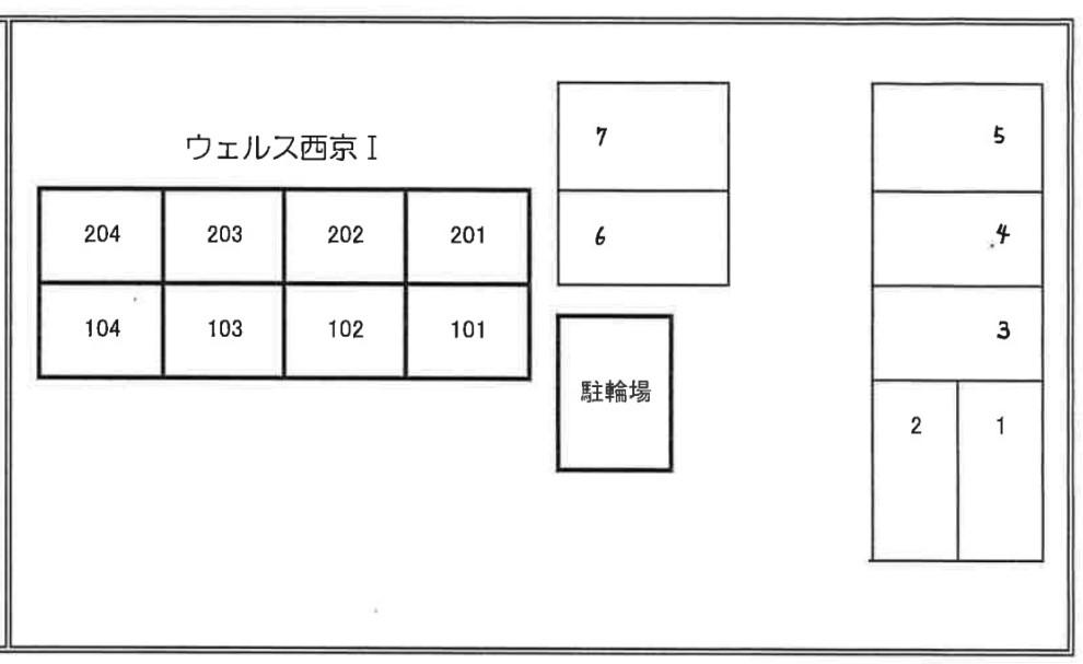 ウェルス西京Ⅰの駐車配置図