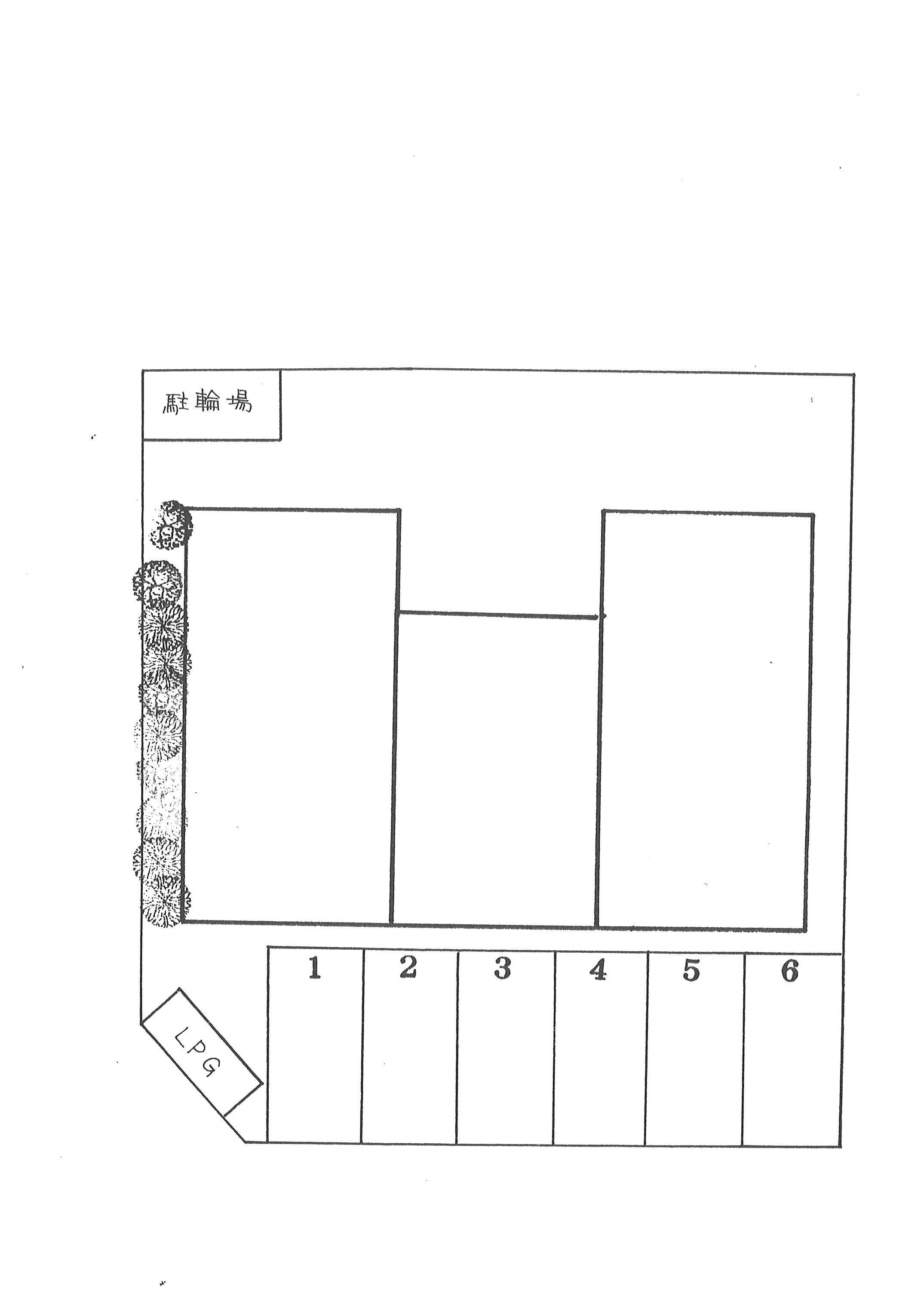 サンシャインＢの駐車配置図