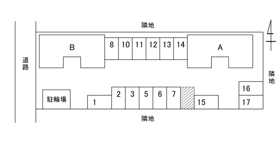 FKハウスカ・タロ・イマイセ駐車場の駐車配置図