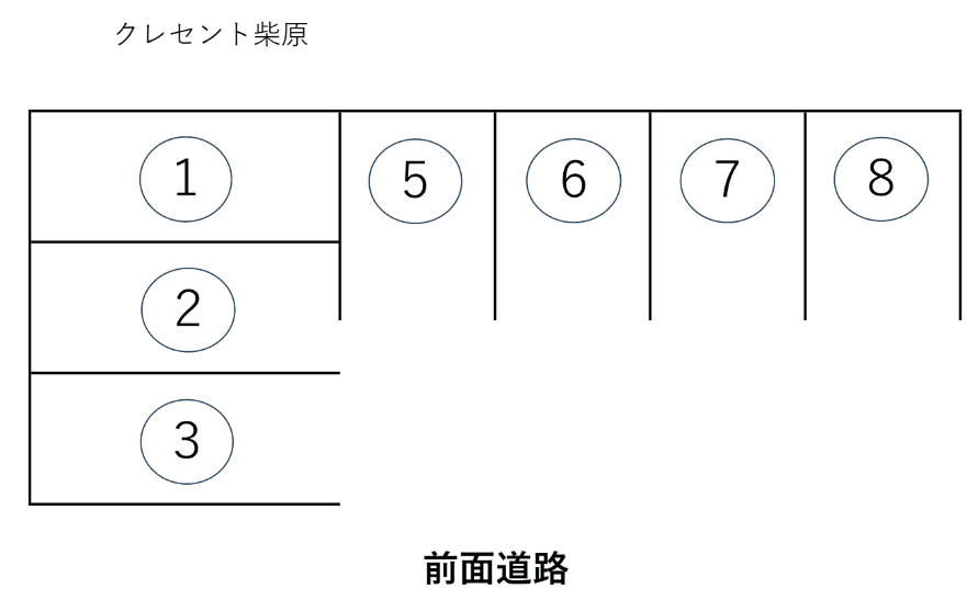 クレセント柴原の駐車配置図