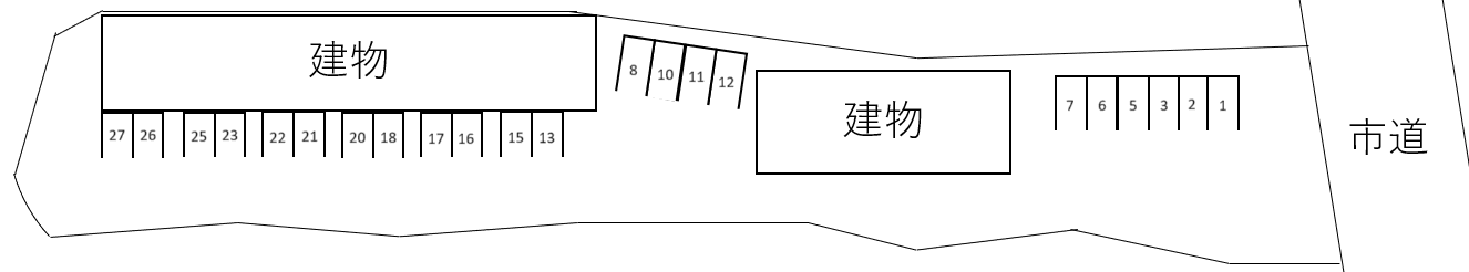 Ｅ．Ｌ．Ｔ　Ａの駐車配置図