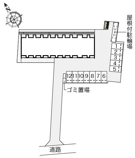 クレイノＬ　ＦＯＲＥＳＴ(56148)の駐車配置図