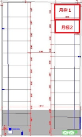 浦和岸町の駐車配置図
