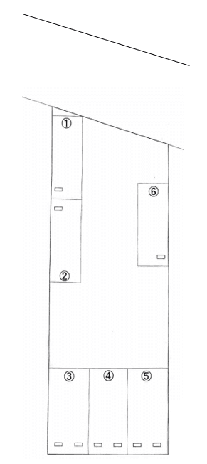 山本駐車場の駐車配置図