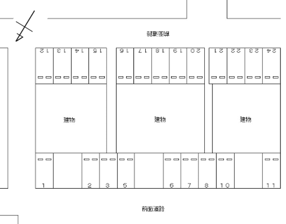 FKマストタウン平和が丘駐車場の駐車配置図
