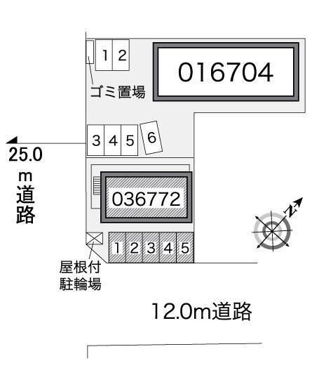白樺Ⅱ(36772)の駐車配置図