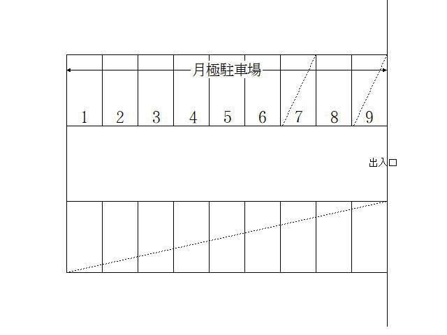 本宮1丁目駐車場の駐車配置図