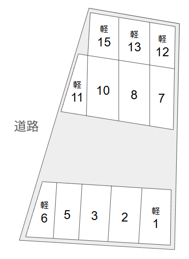末広（中陣）駐車場の駐車配置図