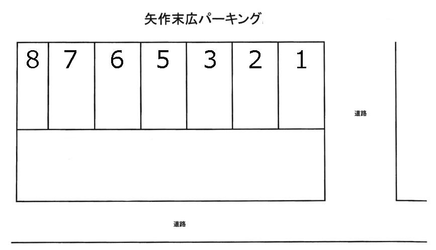 矢作末広パーキングの駐車配置図